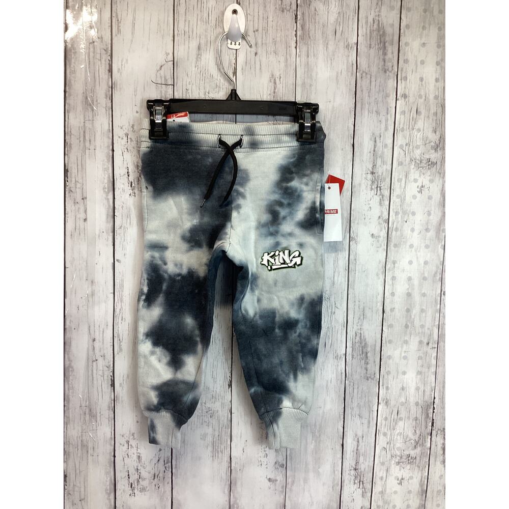 Prime Kids Boys Sweatpants Tie Dye Jogger Pants Drawstring Elastic Waist Size 2T